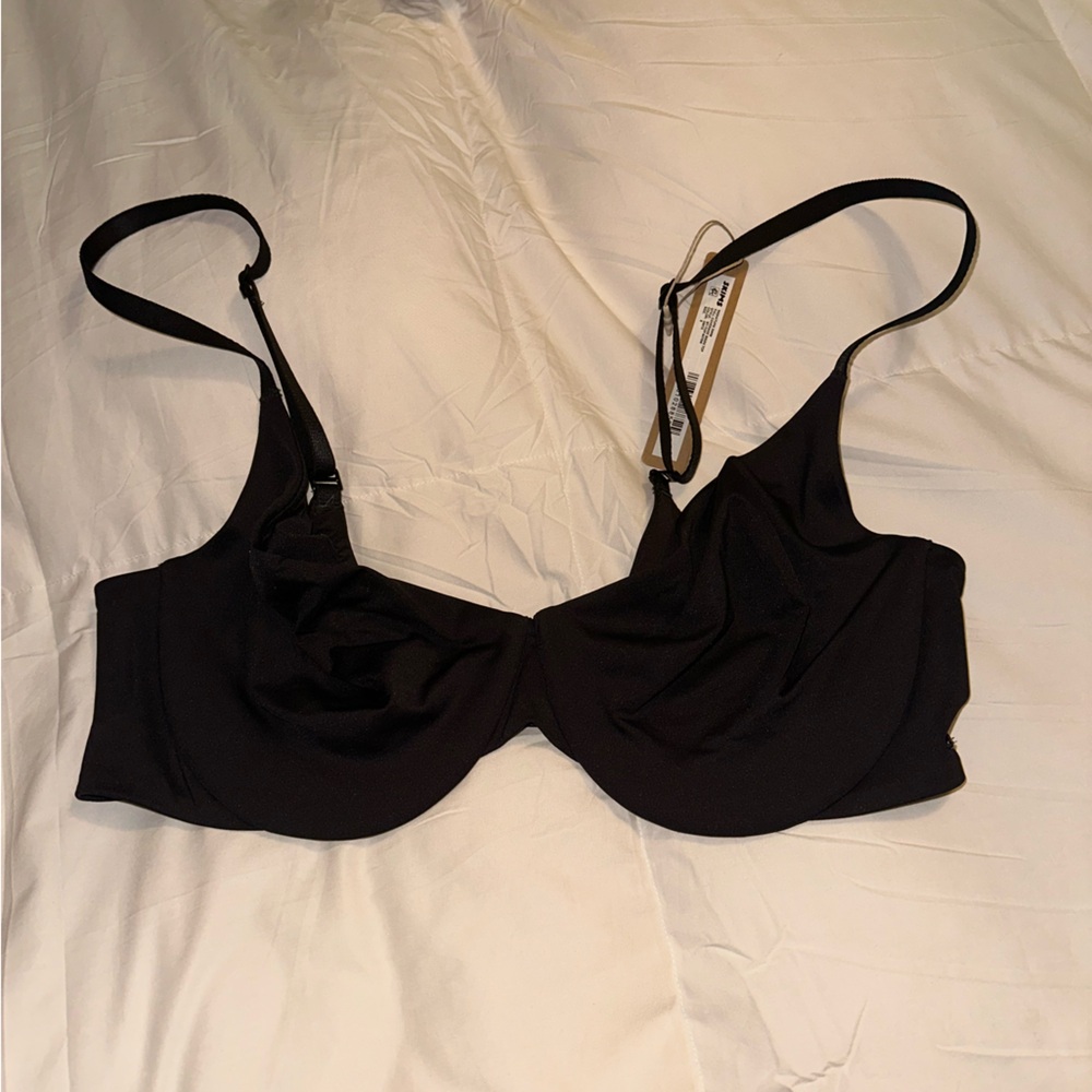 SKIMS Black Full Coverage Underwire Bikini Top